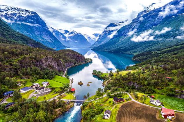 Geografia Norwegii i fiordy